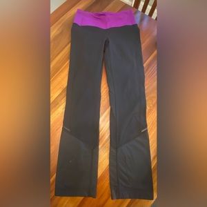 Lululemon size 2 purple and black straight leg legging
